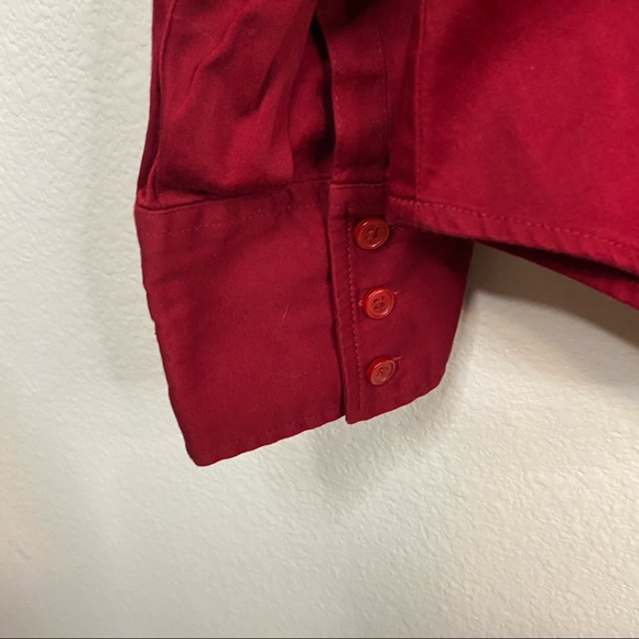 VAN HEUSEN Red Botton Down Shirt Stretchy Size XXL - Picture 3 of 8